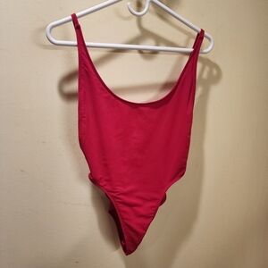 FASHION NOVA fushia pink one piece bathing Suit size L